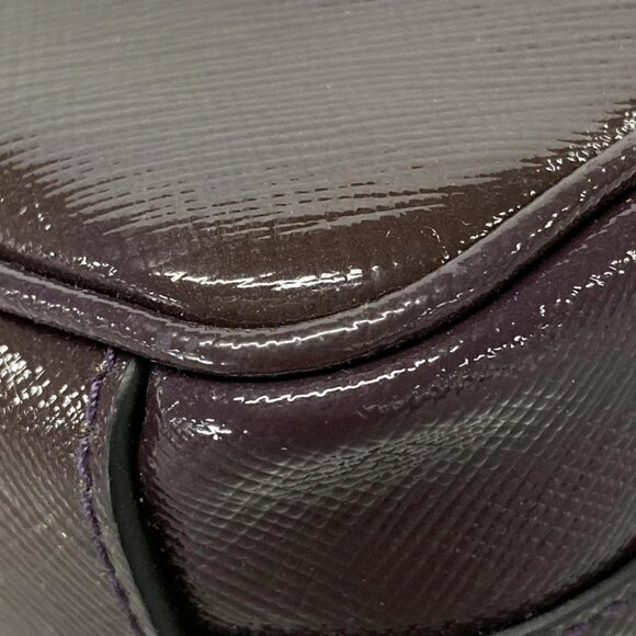 Auth PRADA Purple Patent Leather Shoulder Bag - Picture 7 of 14